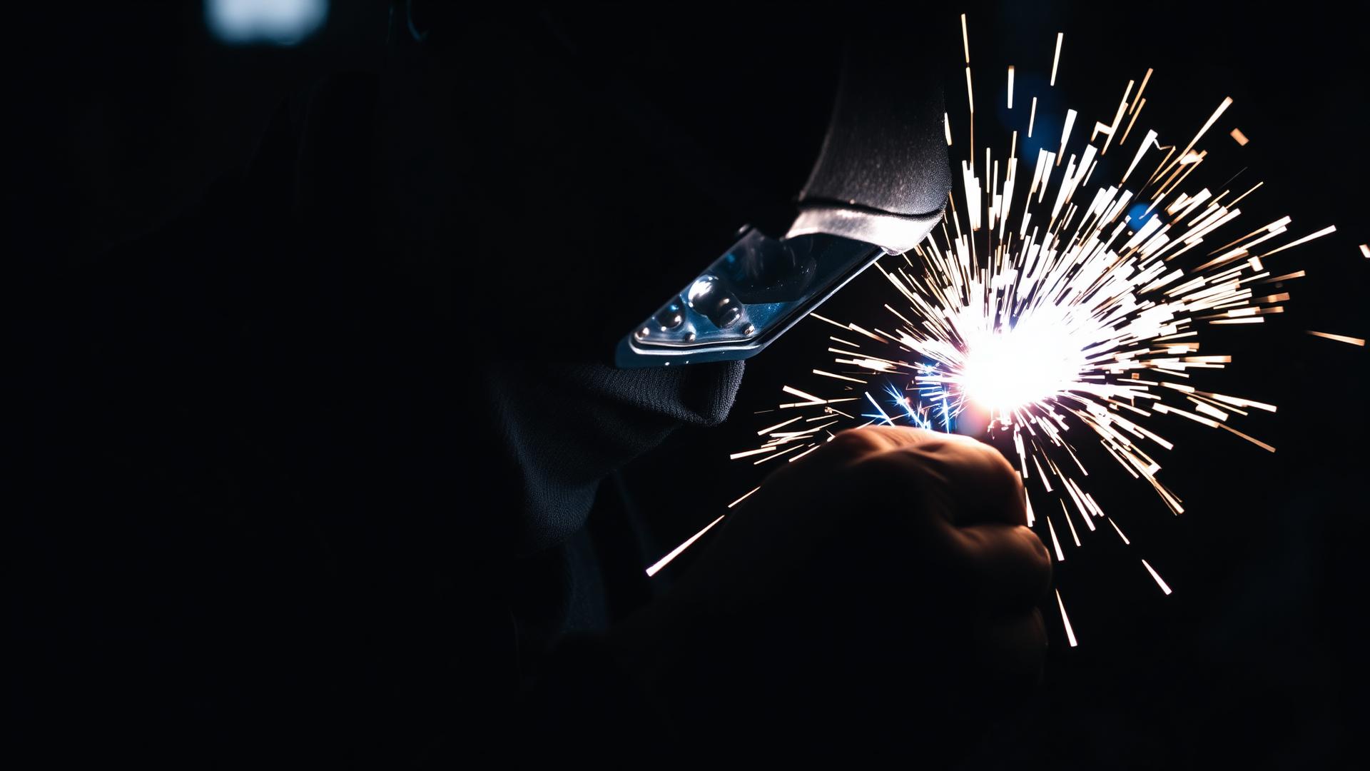 Welder performing precision arc welding